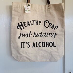 Canvas Tote Bag with Humorous Print